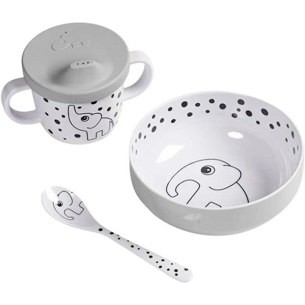 Done by Deer First Meal Set Happy Dots - Grey