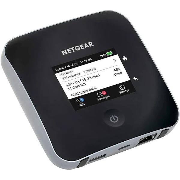 Netgear Nighthawk M2 Mobile Hotspot 4G LTE Router MR2100 - Download Speeds of Up 2 Gbps, Wi-Fi Connect Up to 20 Devices, Create A WLAN Anywhere,