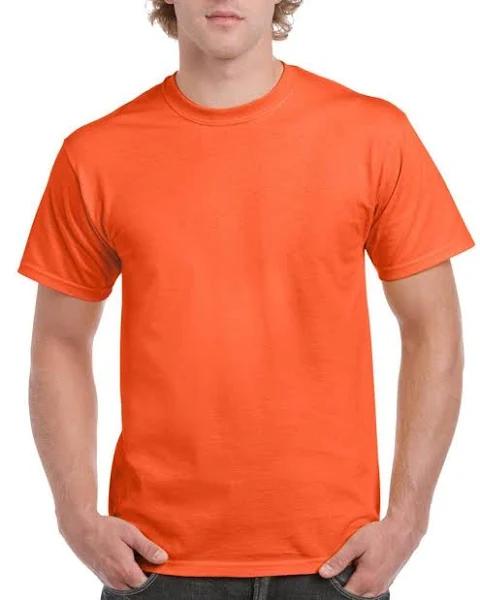 Men's Ultra 100% Cotton T-Shirt Orange - Gildan 2000 - Size S