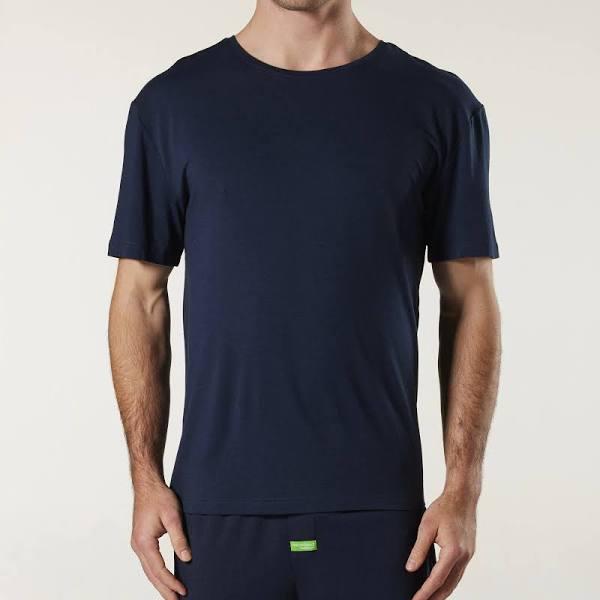 Mitch Dowd - Men's Soft Bamboo Crew Neck Sleep Tee - Navy