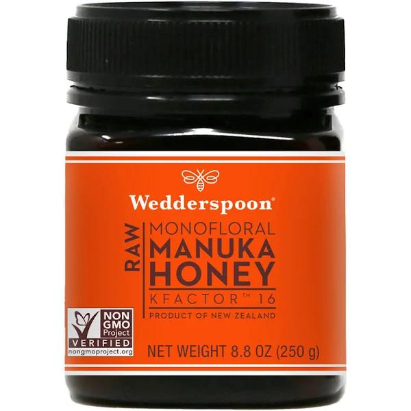 Wedderspoon Raw Monofloral Manuka Honey KFactor 16 8.8 oz (250 g)