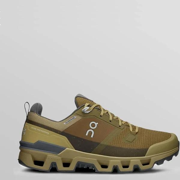 On Women's Cloudwander Waterproof Hiking Shoe in Hunter/Safari, Size: 8.5, Polyester