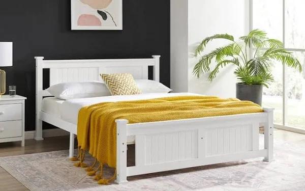 Shangri-La Mila Bed Frame (White, King)