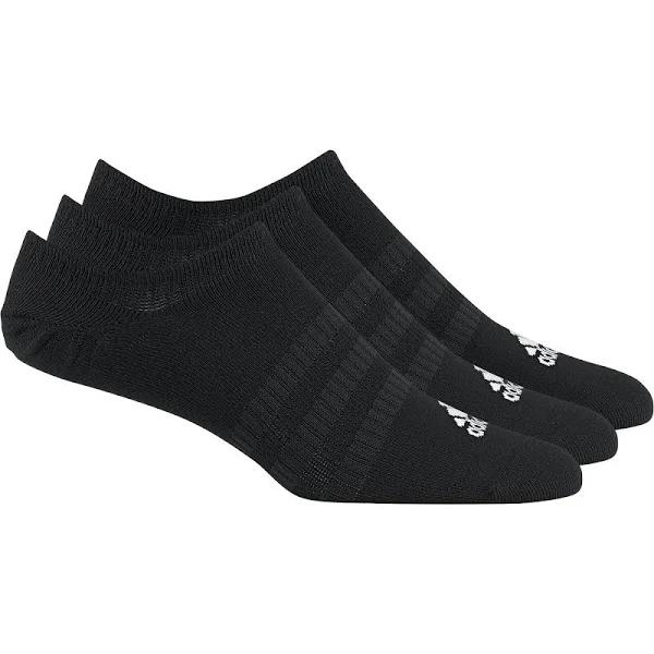 Adidas | Unisex Light No-Show 3 Pack Socks (Black) XS