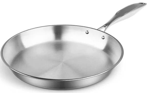 SOGA Stainless Steel Fry Pan 20cm Frying Pan Top Grade Induction Cooking Frypan