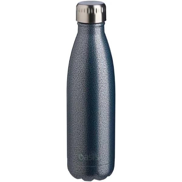 Oasis - Insulated Drink Bottle 500ml Hammertone Blue