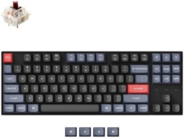 Keychron K8 Pro TKL RGB Gateron G Pro Brown Fully Assembled Hot-Swappable Aluminum Frame QMK Wireless Mechanical Keyboard