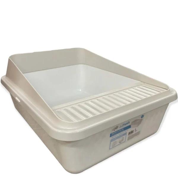 High Back Cat Litter Tray - Pet Fresh Clean Kitten Toilet Box