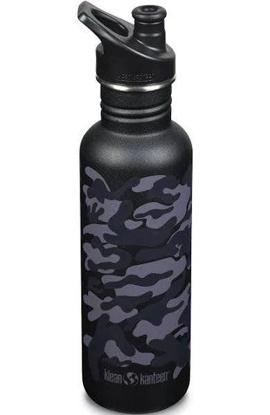 Klean Kanteen 27oz Classic (with Sport Cap) Black Camo