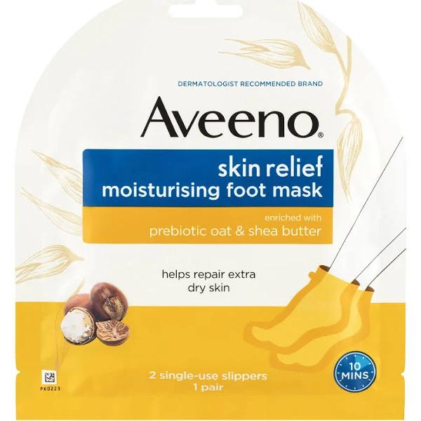 Aveeno Skin Relief Moisturising Foot Mask (1 Pair)