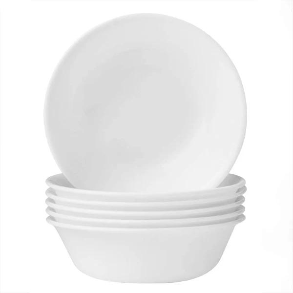 Corelle Livingware Soup Bowl Set (6-Piece Set), Winter Frost White, 532ml