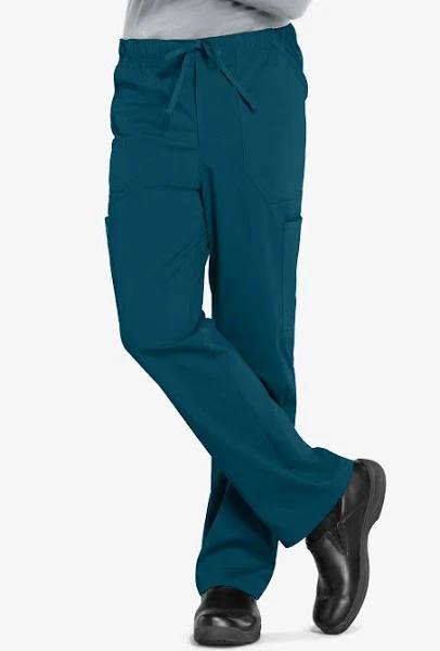 Cherokee Workwear Professionals Men's Cargo Scrub Pants - L - Caribbean Blue