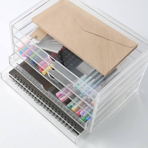 MUJI Acrylic Case Stackable 5 Row - Large