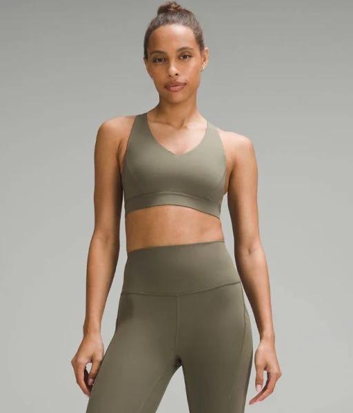 Women's Envital Bra Medium Support, B/C Cup in Army Green Size 8 | by lululemon