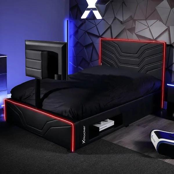 x Rocker Oracle Neo Fibre LED Gaming Bed