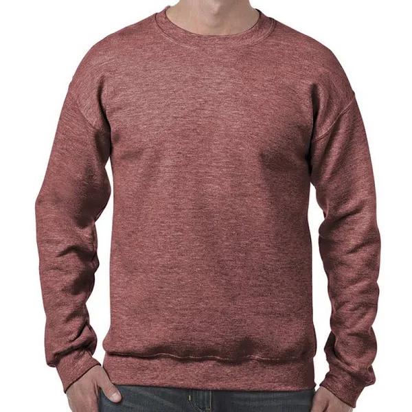 Heavy Blend Blank Plain Basic Sweat Sweater Jumper Sweatshirt Fleece Heather Sport Dark Maroon / XL