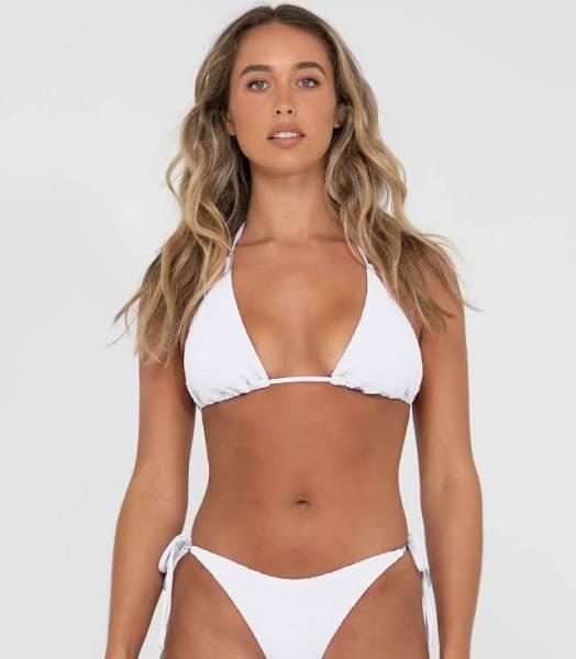 Rusty - Women's White Bikini Tops - Sandalwood Multiway Bikini Top - Size One Size, 12 at The Iconic