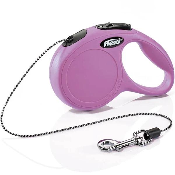 Flexi New Classic Retractable Leash, X-Small, Cord, 10 Feet, Pink