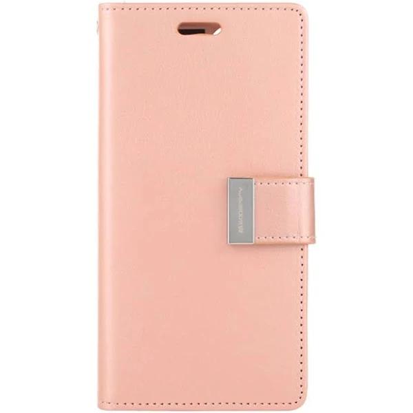 Rich Diary Case For iPhone 15 Pro Rose Gold