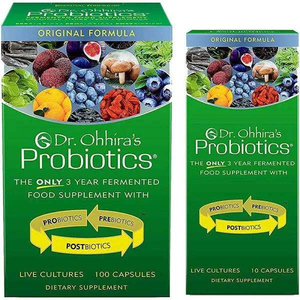 Dr. Ohhira's Probiotics, Daily, Original Formula, 100 Caps with Bonus 10 Capsule Travel Pack, No Refrigeration, Non-GMO