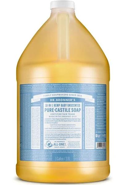 Dr Bronner's - Pure Castile Liquid Soap Baby Unscented - 3.78L