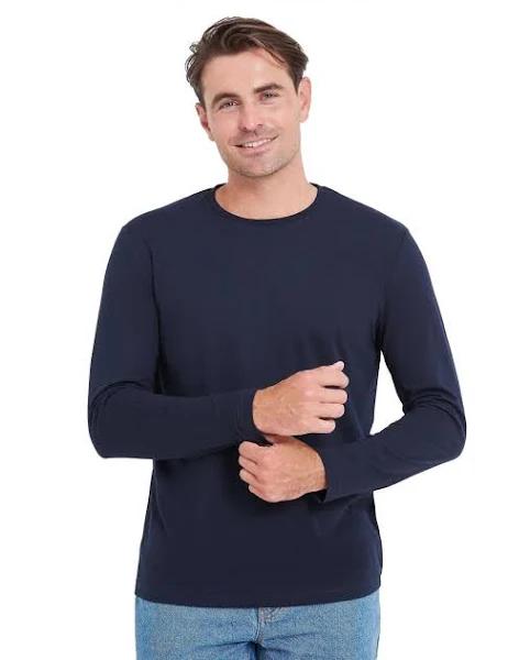 Rivers Long Sleeve Basic Crew Tee - Mens - Navy