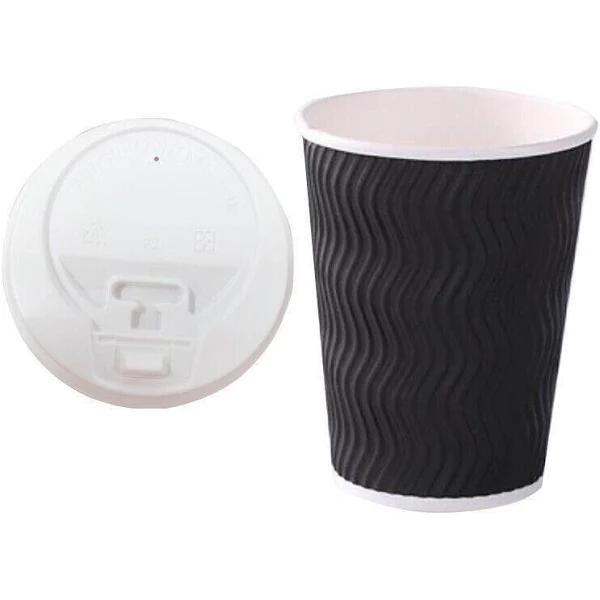 Disposable Coffee Cups 12oz Bulk Takeaway Paper Triple Wall Take Away