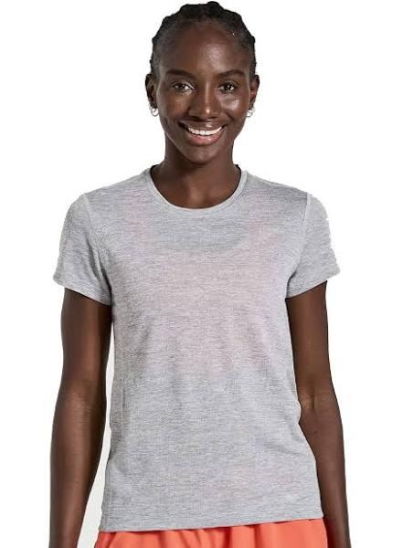 Saucony Stopwatch Short Sleeve T-Shirt Light Grey Women - XS