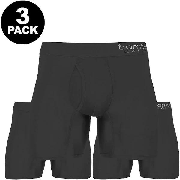 Bamboo Nation Y Front Boxer Briefs Mens Bamboo Jocks Anti Chafe - Multi - 5 PK