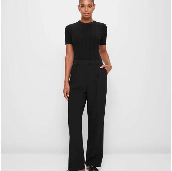 Full Length Straight Leg Pants - Preview | Black | Size 16