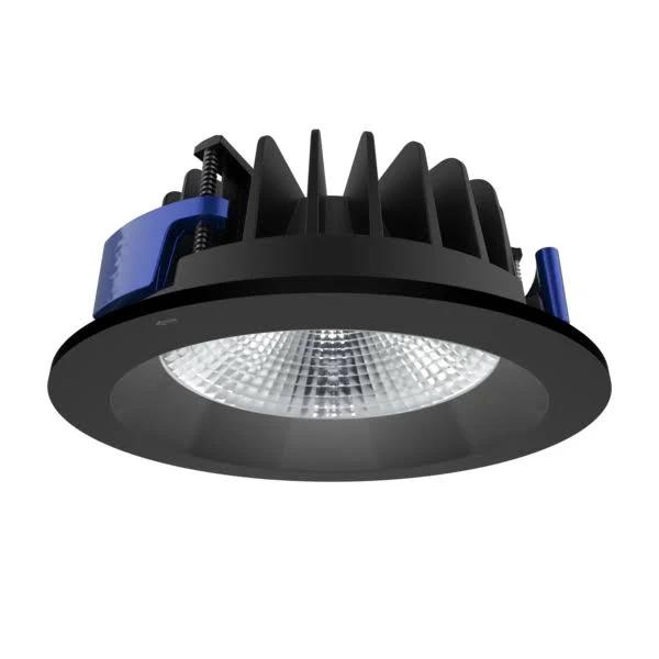 SAL Uni Led S9656 25W Round Profile IP54 Led Downlights Black / 3000K