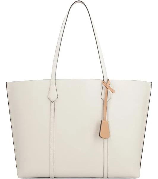 Tory Burch Ivory Leather Perry Tote Bag