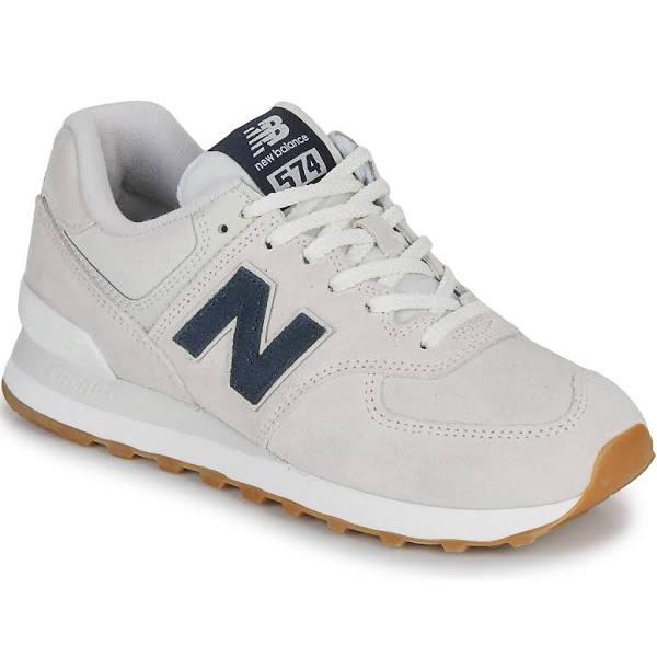 New Balance - Unisex 574 Sneakers in White, Navy & Gum