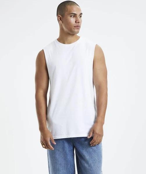 General Pants Co. Basics Mens Muscle Tank White Size Large