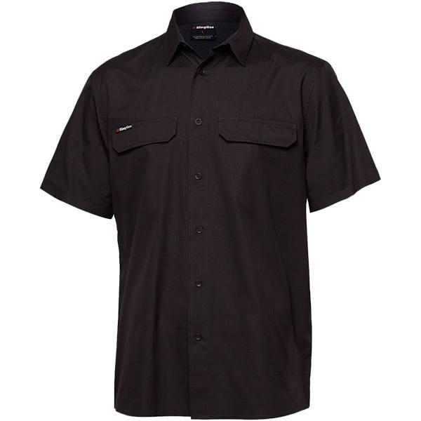 KingGee Men's Workcool Pro Short Sleeve Shirt - Charcoal - Size XL