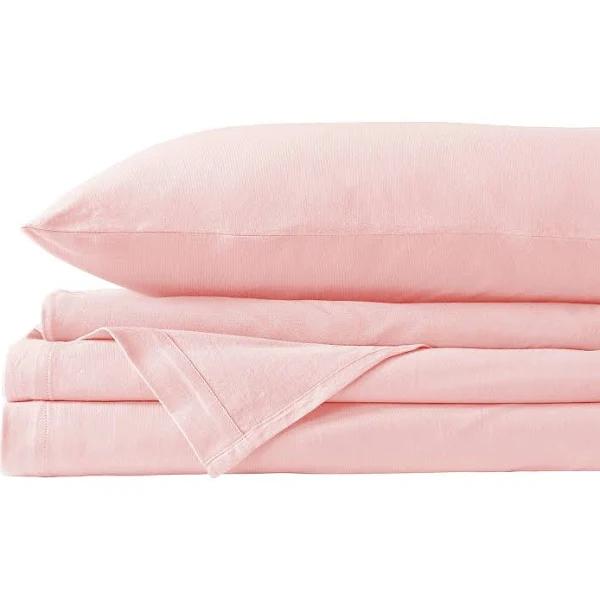 Royal Comfort 100% Jersey Cotton 4 Piece Sheet Set Pink Marle / Queen