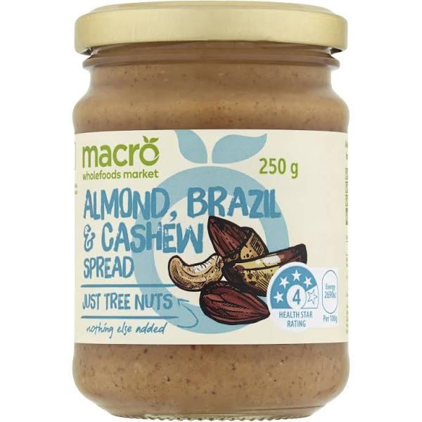 Macro Natural Brazil , almond & Cashew Butter Spread 250g Low Price Always