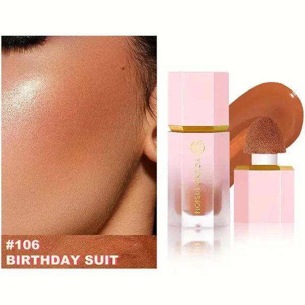 Long-lasting Soft Gel-Cream Tint Blush - Smudge-Proof, Natural-Looking, Dewy Finish 0.42 fl oz #106 Birthday Set