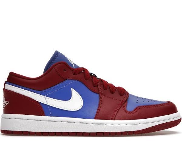 Air Jordan 1 Low 'Deep Blue' Sneakers | Red | Women's Size 11.5