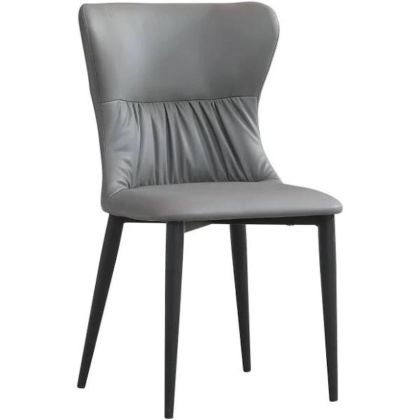 Diamonds-Home-Furniture Dexter Luxury PU Leather Dining Chair /Nordic/Comtemporary/Grey/Orange