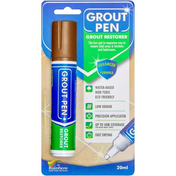 Grout Pen Large Brown - Ideal to Restore The Look of Tile Grout Lines