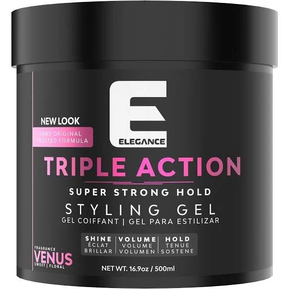 Elegance Triple Action Hair Gel Pink 500ml