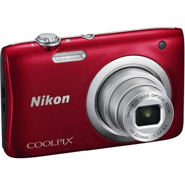 Nikon Coolpix A100 Compact Digital Camera (Red)