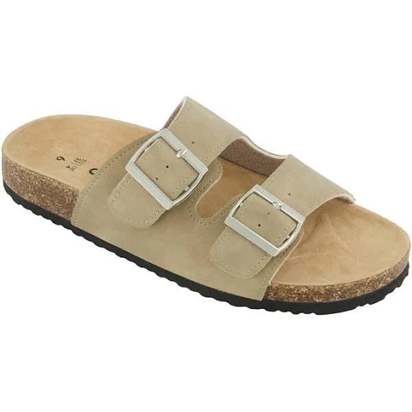 Kmart Double Buckle Footbed Slides-Fawn Size: 10