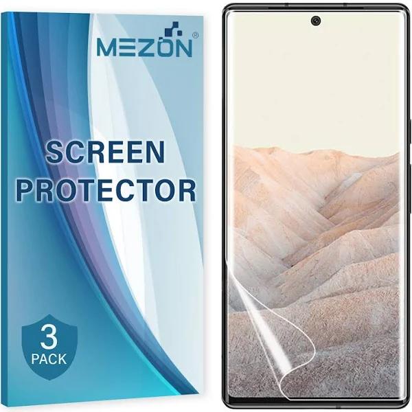 [3 Pack] MEZON Google Pixel 6 Pro (6.7") Premium Hydrogel Clear Edge-to-Edge Full Coverage Screen Protector Fingerprint Film