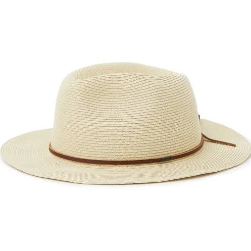 Brixton Wesley Straw Packable Fedora Hat - Tan