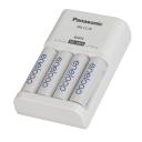 Panasonic Battery Charger With 4 Pack AA Eneloop Batteries