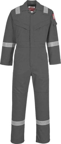 Portwest Unisex Adult Flame Resistant Anti-Static Overalls Grey XXL Cotton Carbon Fibre Unisex Adult Overalls