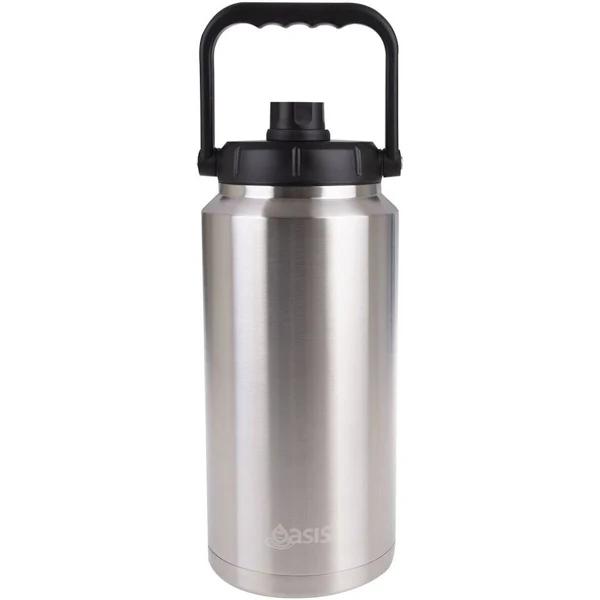 Oasis Stainless Steel Insulated Jug With Carry Handle 3.8L Silver