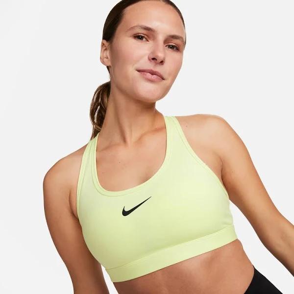 Nike Womens Swoosh Medium-Support Padded Sports Bra Green XS